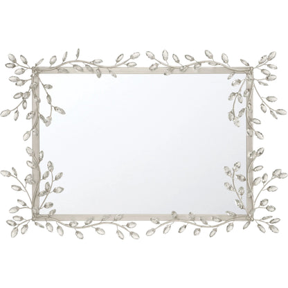 Forget-Me-Not Mirror by Currey and Company. Made from crystal, metal, glass in a modern style.