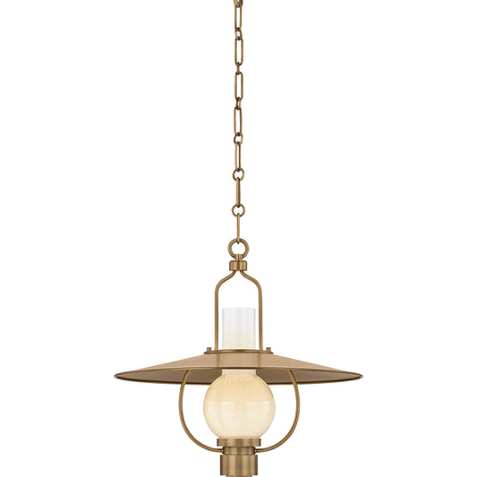 Cahill Lantern by Troy in patina brass. Made from steel in a unique style.