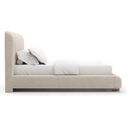Well Balanced Bed Ecru by Caracole in ecru and whisper of gold. Made from metal in a transitional style.
