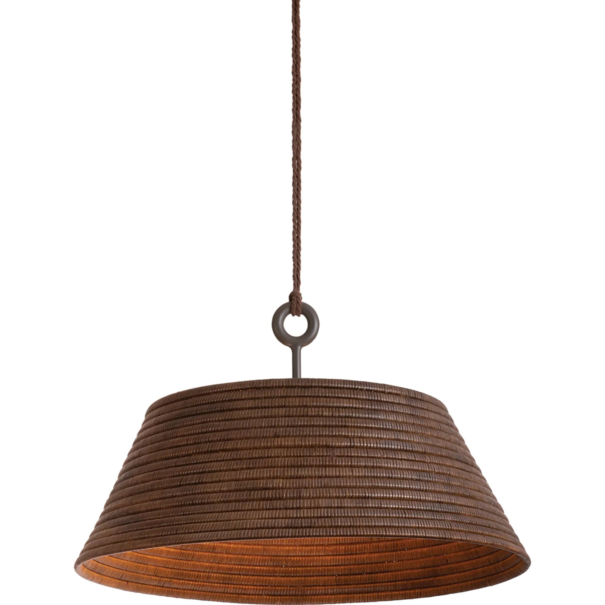 Sequoia Pendant by Troy. Made from natural woven in a unique style.