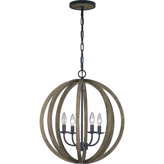 Allier Pendant Chandelier by Generation Lighting. Made from steel in a transitional style.