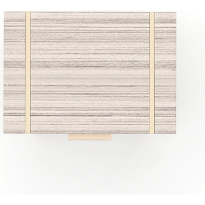 Wish You Were Here Nightstand by Caracole in marble, gold and almond milk. Made from marble in a modern style.