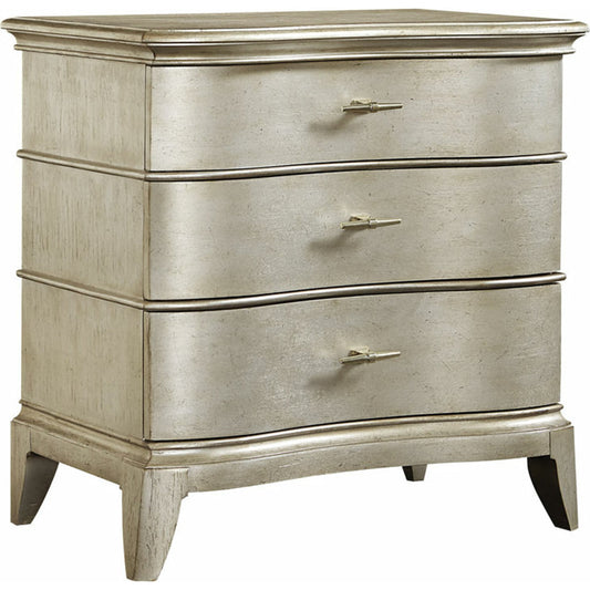 001 SR-882090 | Additional Silo | Starlite Nightstand by A.R.T. Furniture in silver and peri. Made from parawood solids, primavera veneer in a transitional style.
