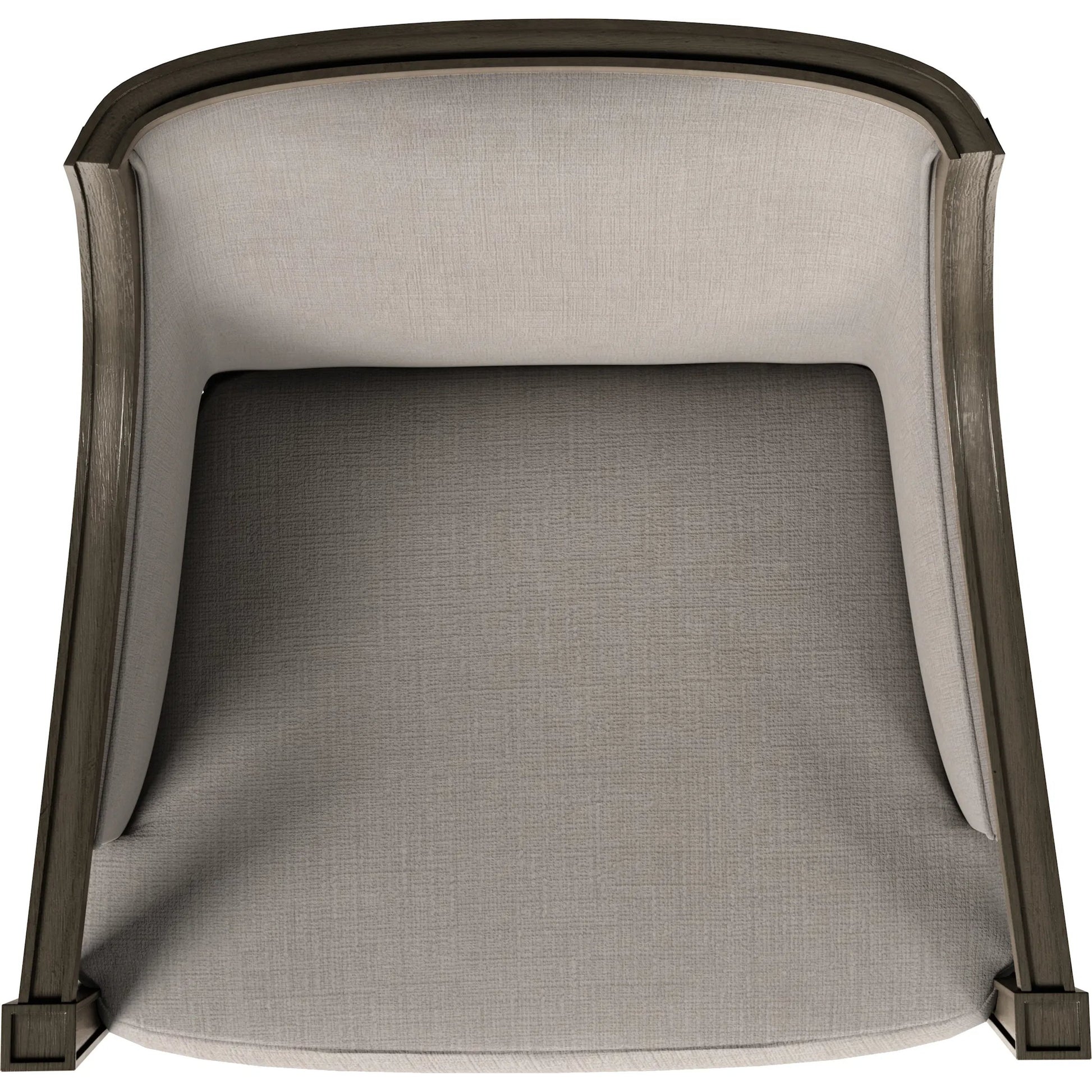 Cove Arm Chair by A.R.T. Furniture in grey and mica. Made from rubberwood solids, foam, fabric, metal in a transitional style.