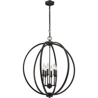Corinne Globe Pendant by Generation Lighting in polished nickel. Made from unique in a modern style.