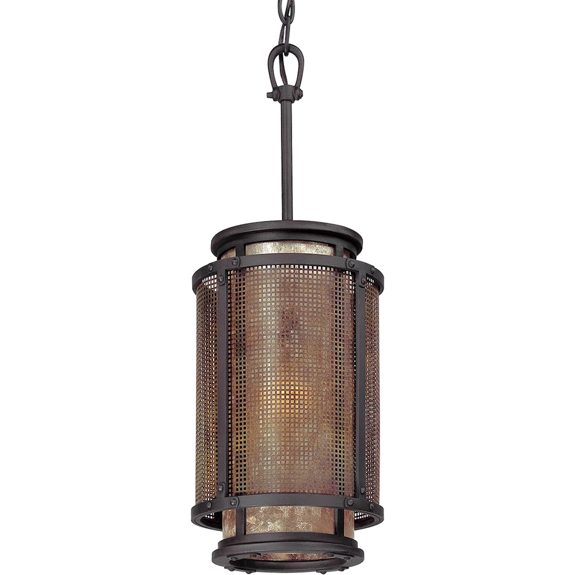 Copper Mountain Pendant by Troy in copper mountain bronze. Made from hand worked iron in a cottage & farmhouse style.