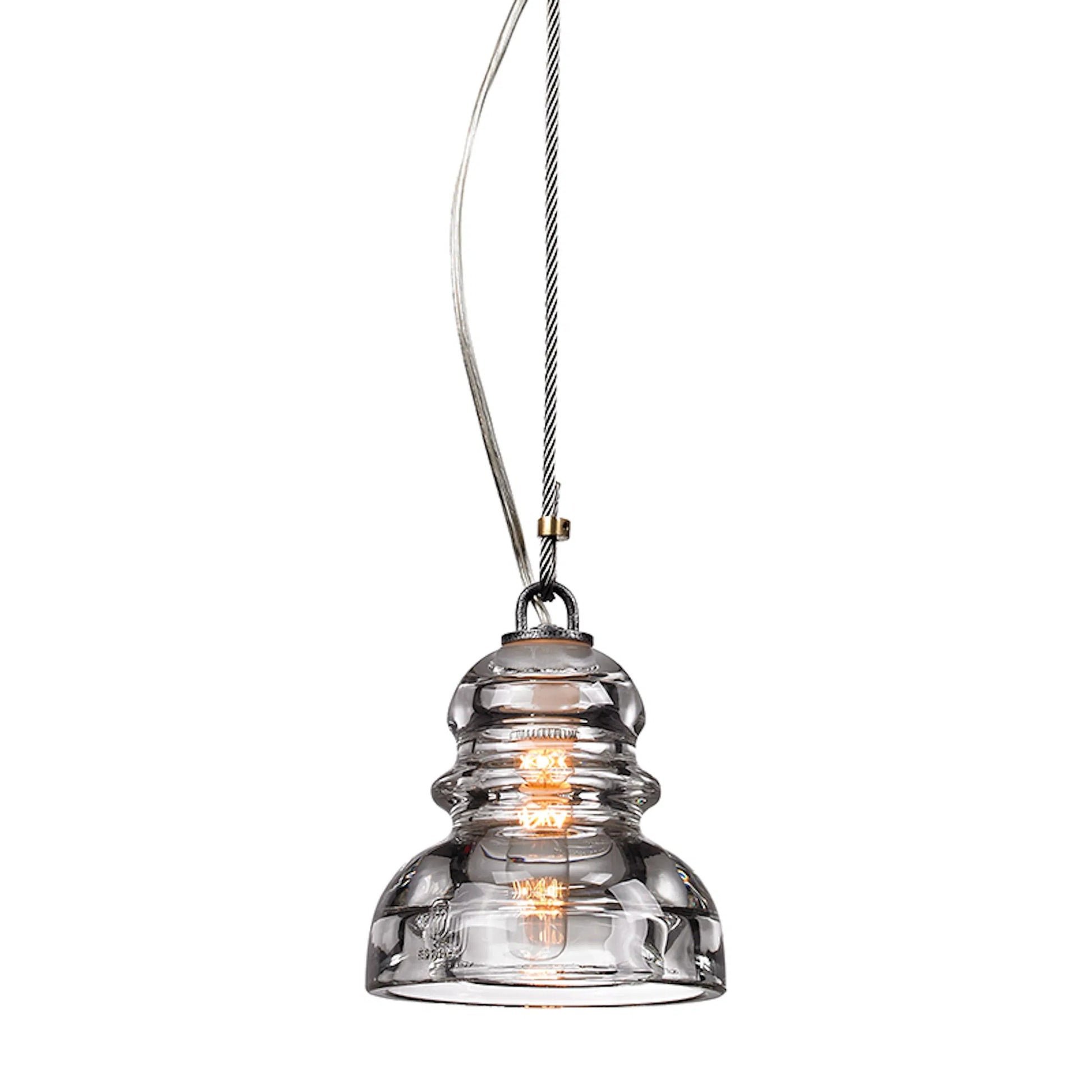 Menlo Park Pendant by Troy in old silver. Made from hand worked iron in a cottage & farmhouse style.