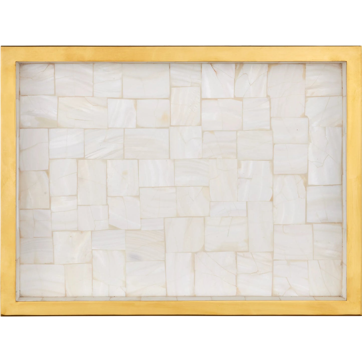 004 SI-2386997 | Additional Silo | Casey Mother of Pearl Tray Set by Currey and Company in natural, brass. Made from mother of pearl, stainless steel, wood in a modern style.