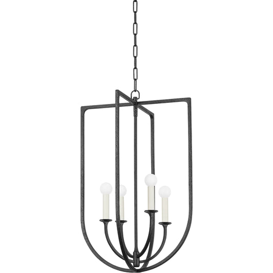 Kael Lantern by Troy in black iron. Made from iron in a unique style.