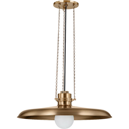 Rainhill Pendant by Troy in patina brass. Made from steel in a cottage & farmhouse style.