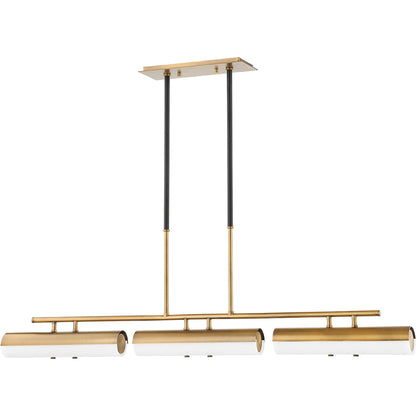 Titus Linear by Troy in patina brass. Made from steel in a modern style.