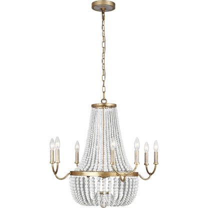 Marielle Chandelier by Generation Lighting in antique gild. Made from steel in a traditional style.
