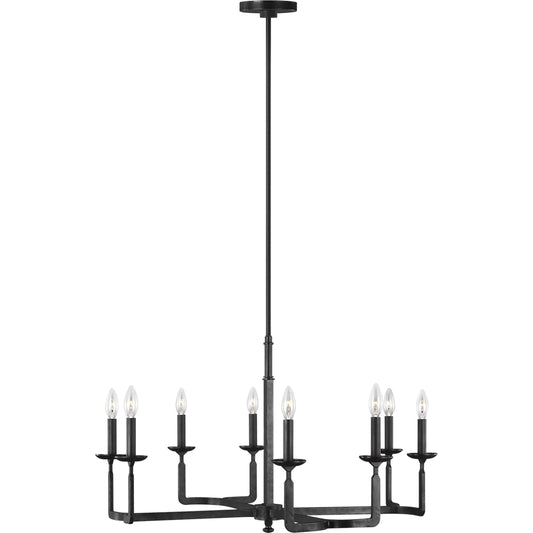 Ansley Linear Chandelier by Generation Lighting in aged iron. Made from steel in a eclectic & global style.