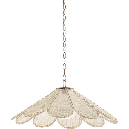 Petal Pendant by Troy in patina brass. Made from unique in a rustic style.