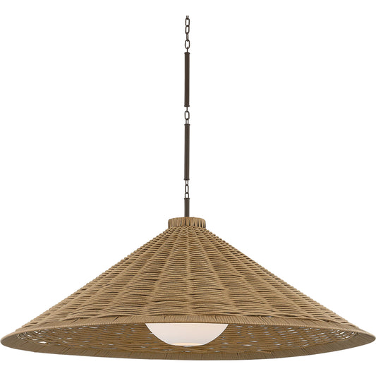 Devlin Pendant by Troy in bronze. Made from natural woven in a unique style.
