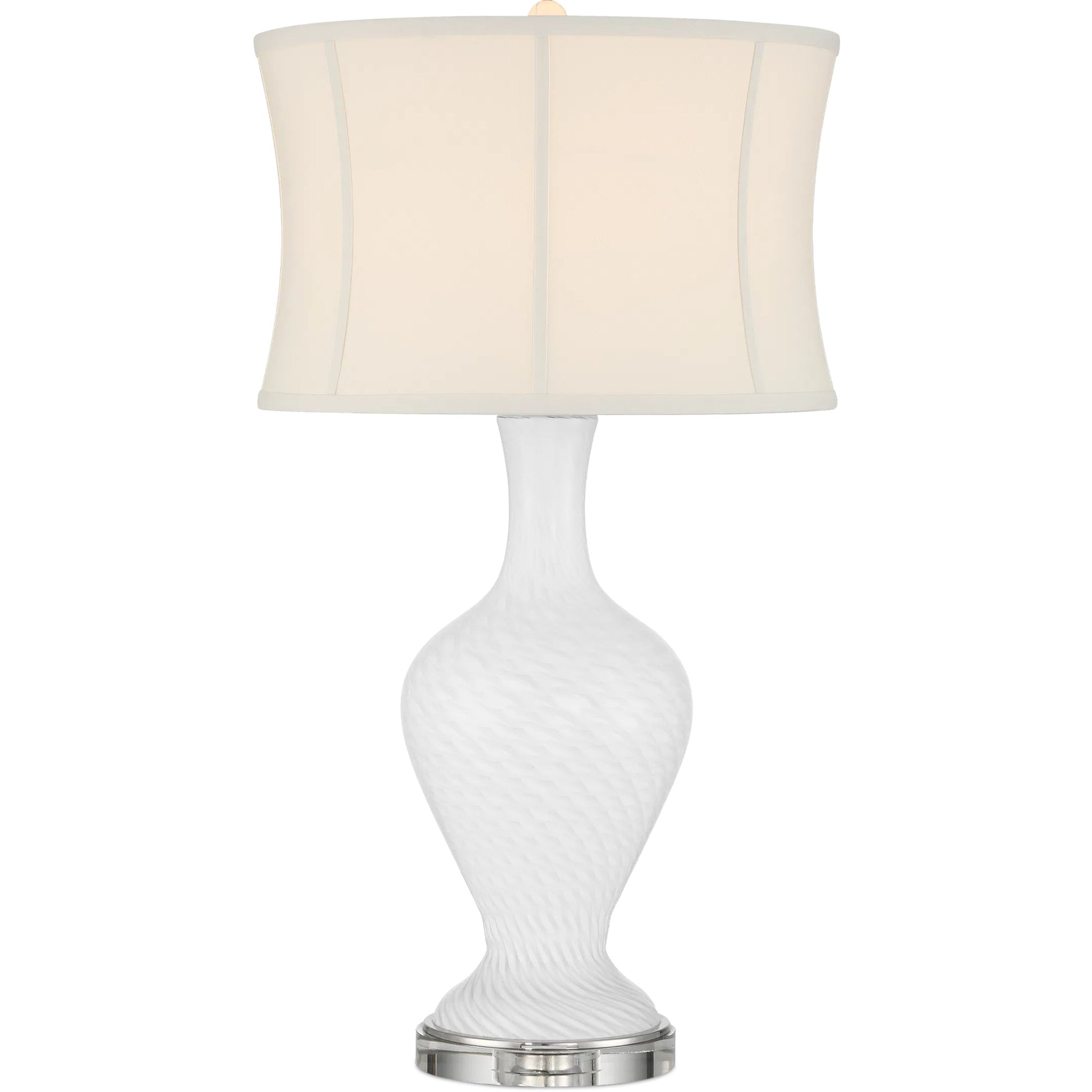 Zeta Table Lamp by Currey and Company. Made from glass, optic crystal in a transitional style.