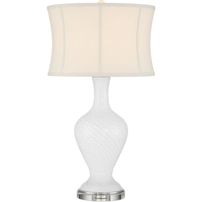 Zeta Table Lamp by Currey and Company. Made from glass, optic crystal in a transitional style.