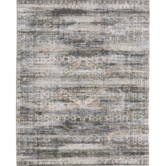 Augustine Traditional AUG39TWF Rug by Feizy in green, ivory, black. Made from polypropylene, polyester in a unique style.