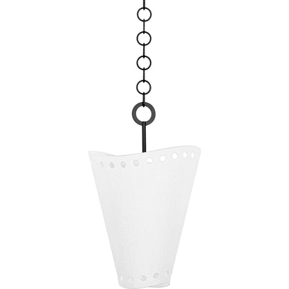 Visalia Pendant by Troy in forged iron. Made from steel in a modern style.