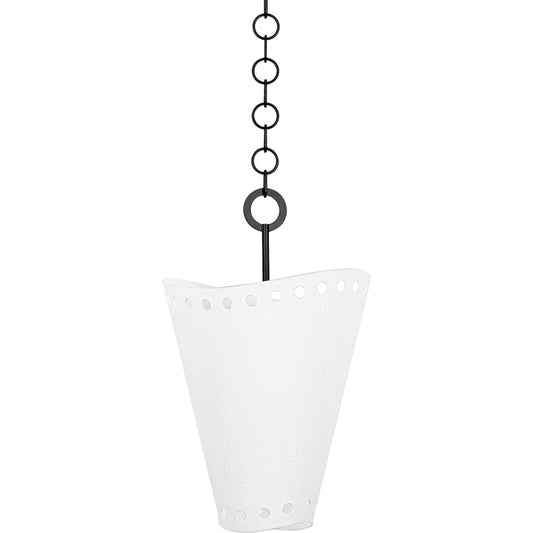 Visalia Pendant by Troy in forged iron. Made from steel in a modern style.