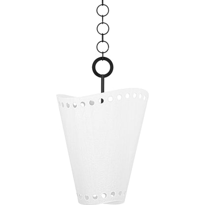 Visalia Pendant by Troy in forged iron. Made from steel in a modern style.
