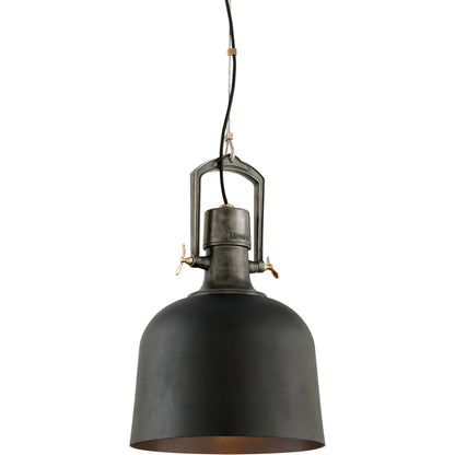 Hangar 31 Pendant by Troy in soft black. Made from hand worked iron in a modern style.