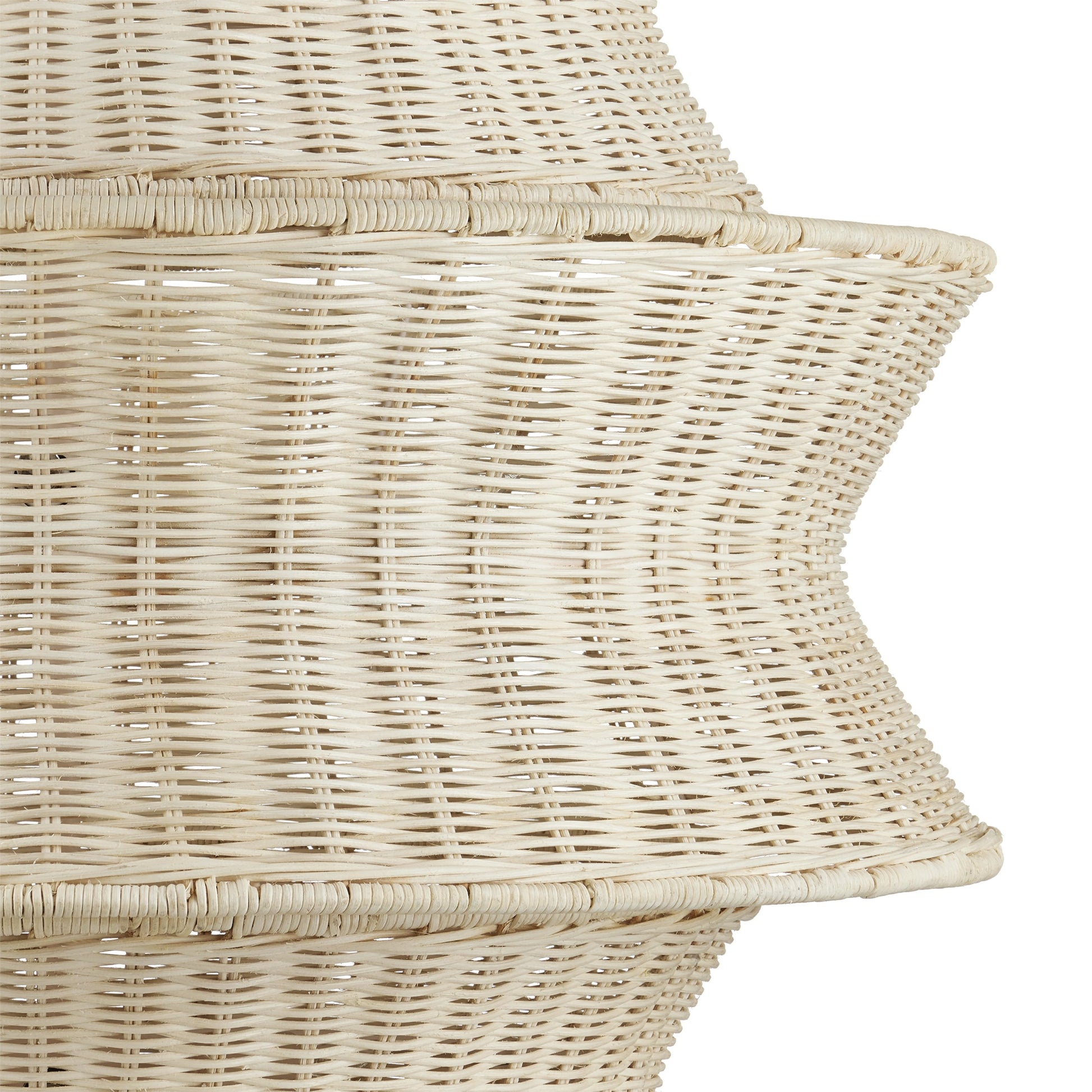 Phebe Rattan Chandelier by Currey and Company in bleached natural, vanilla. Made from rattan, wrought iron in a cottage & farmhouse style.