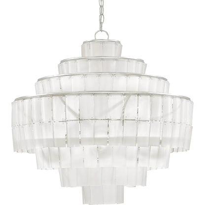 Sommelier Chandelier by Currey and Company. Made from wrought iron, bottle glass in a modern style.
