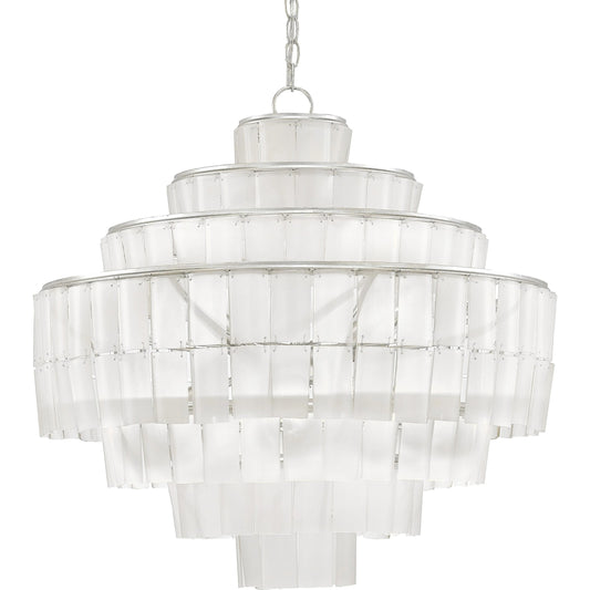 Sommelier Chandelier by Currey and Company. Made from wrought iron, bottle glass in a modern style.