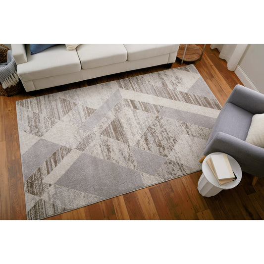 Vancouver Geometric Rug - VNR39NRF by Feizy in tan, brown, ivory. Made from polypropylene, polyester in a unique style.