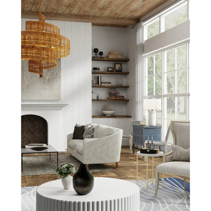 Santos 2-Drawer Chest by Currey and Company. Made from mahogany, rattan, brass, glass in a transitional style.