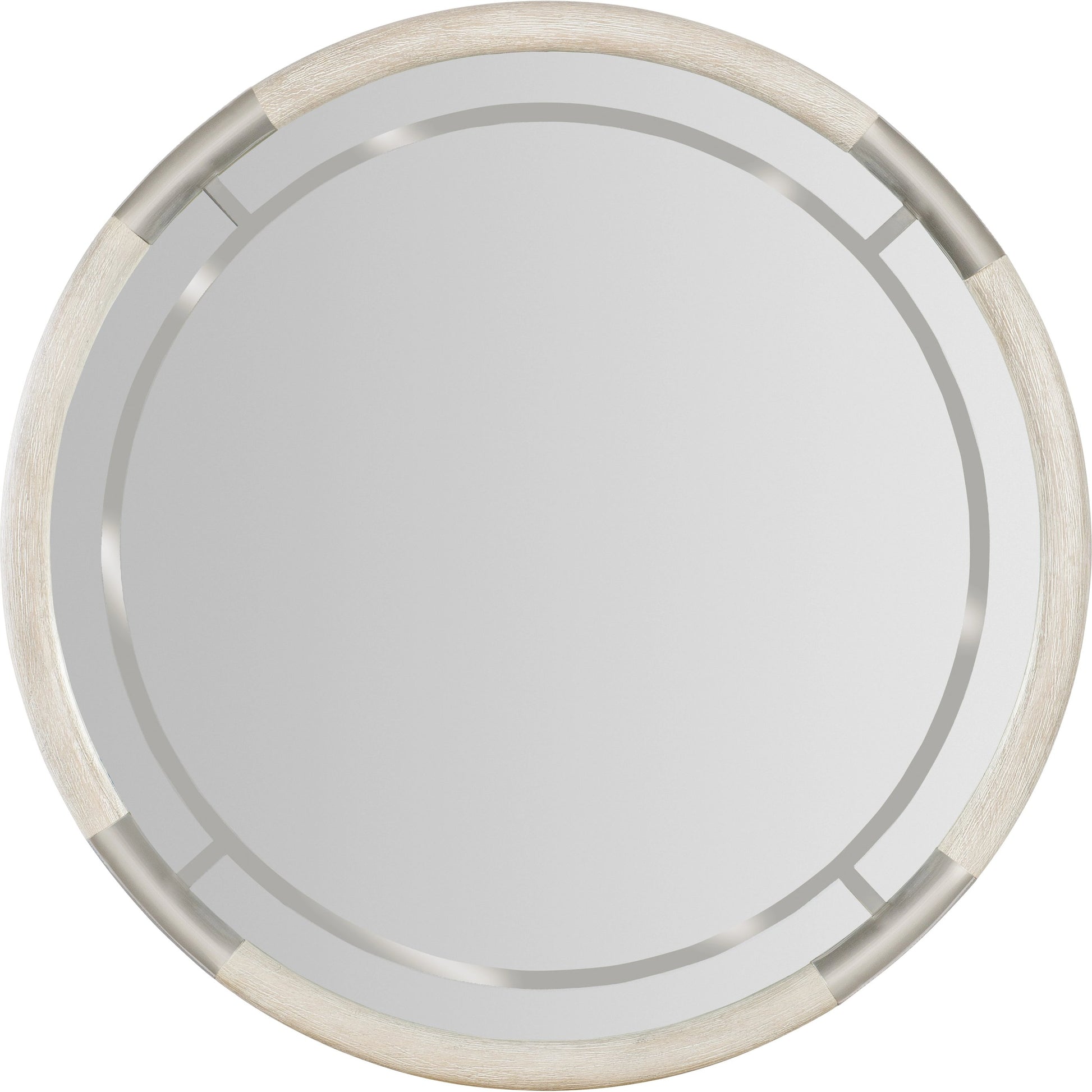 Modern Mood Round Mirror by Hooker Furniture. Made from wood, mirror in a modern style.