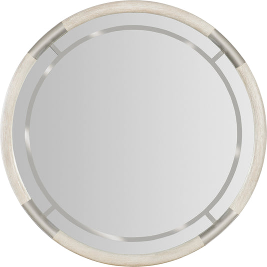 Modern Mood Round Mirror by Hooker Furniture. Made from wood, mirror in a modern style.