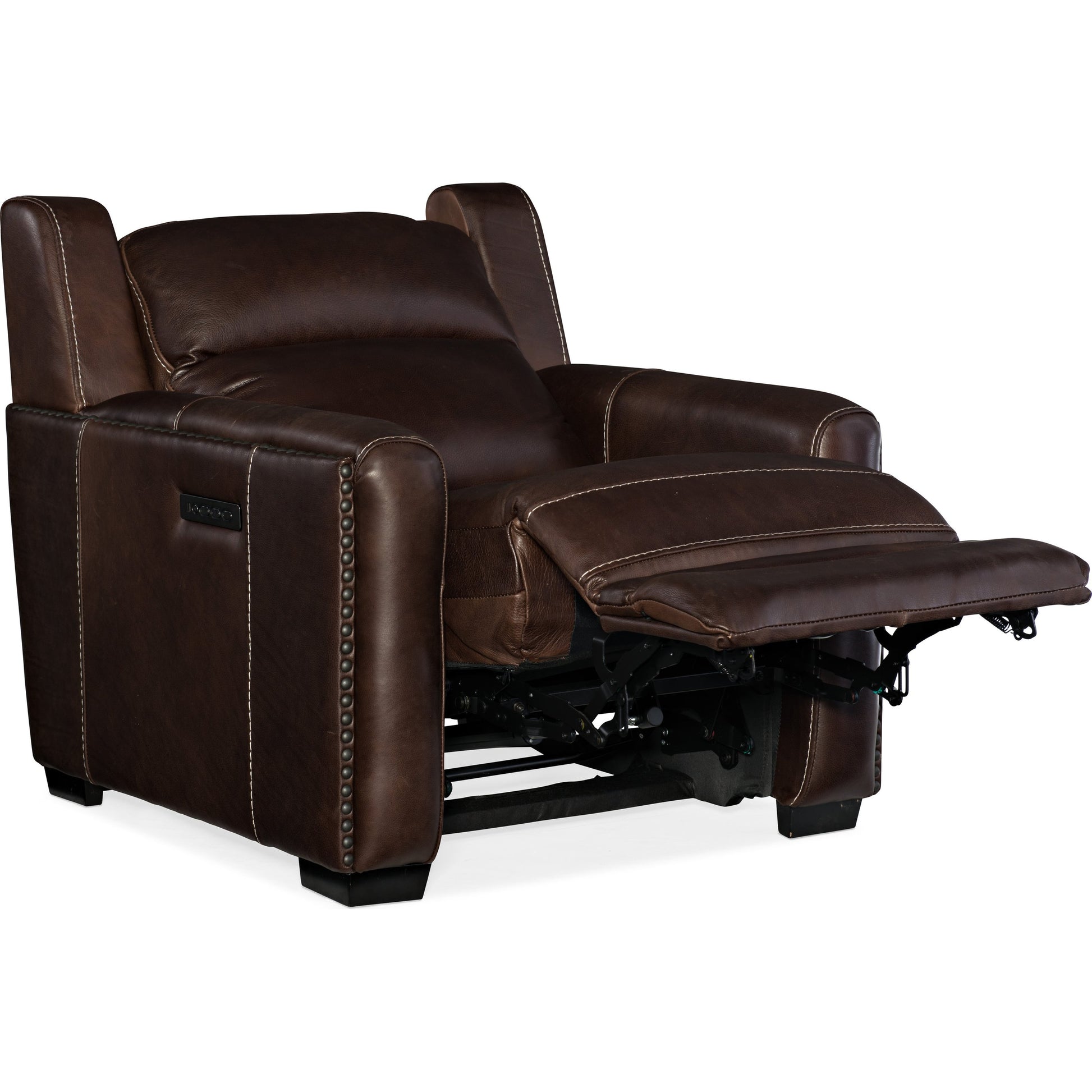Lincoln Power Recliner by Hooker Furniture in paradise moro. Made from leather in a traditional style.