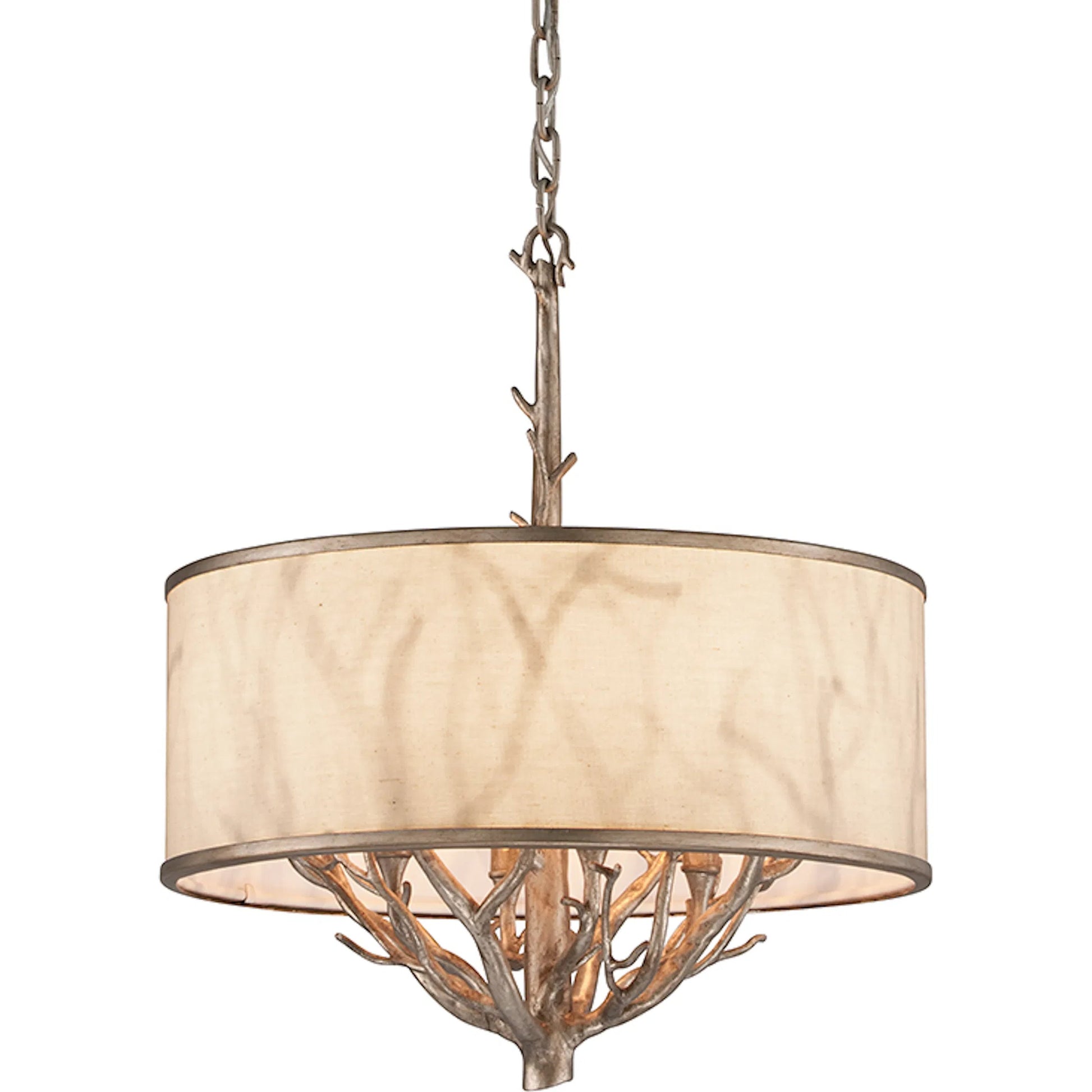 Whitman Pendant by Troy in vienna bronze. Made from hand worked iron in a cottage & farmhouse style.