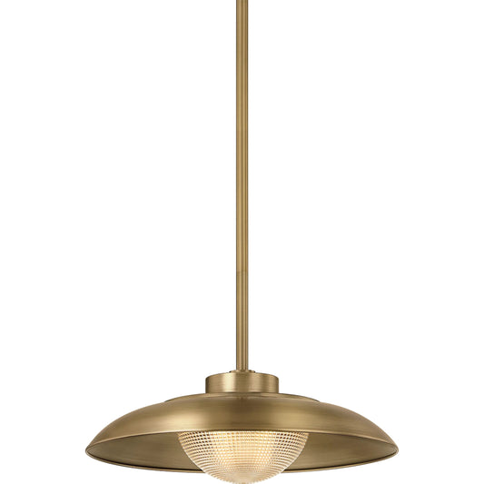 Braxton Pendant by Troy in patina brass. Made from steel in a unique style.