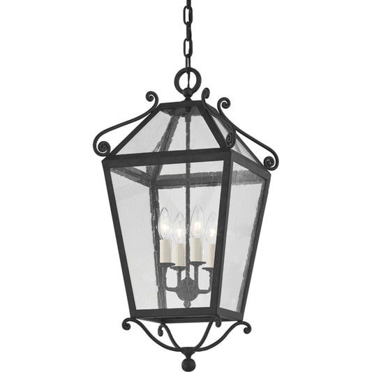 Santa Barbara County Lantern by Troy in french iron. Made from iron, steel in a traditional style.