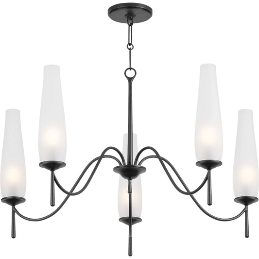 Legacy Chandelier by Troy in forged iron. Made from unique in a transitional style.