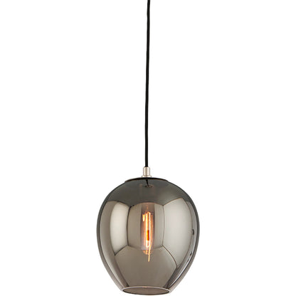 Odyssey Mini Pendant by Troy in smoke. Made from hand worked iron in a modern style.