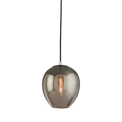 Odyssey Mini Pendant by Troy in smoke. Made from hand worked iron in a modern style.