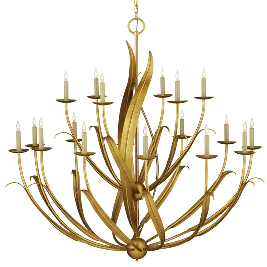 Menefee Chandelier by Currey and Company. Made from wrought iron in a transitional style.