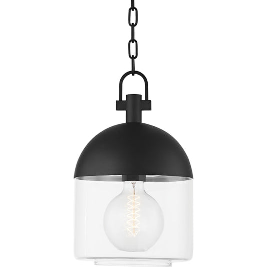 Zephyr Exterior Pendant by Troy in textured black. Made from aluminum, stainless steel in a transitional style.