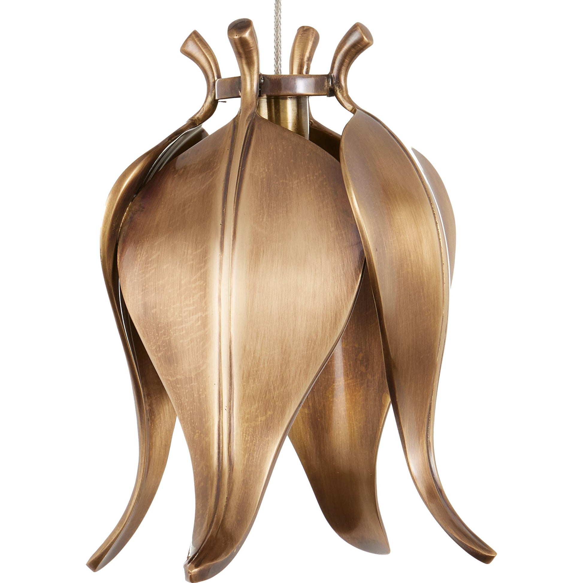 Iota 3-LIGHT Multi-Drop Pendant by Currey and Company in antique brass, silver. Made from brass in a modern style.