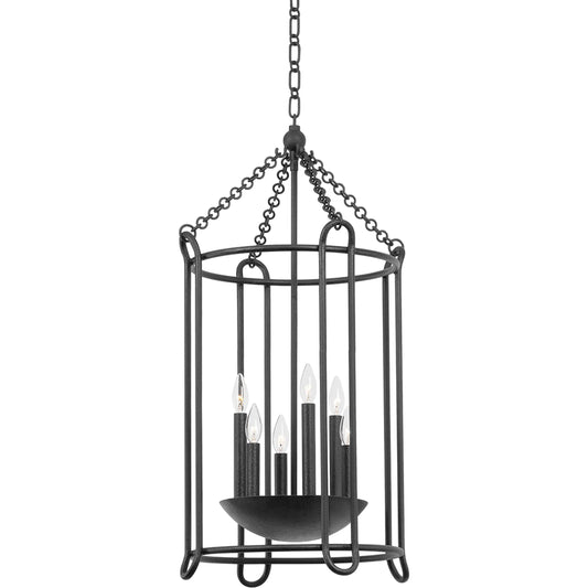 Lassen Lantern by Troy. Made from steel in a transitional style.