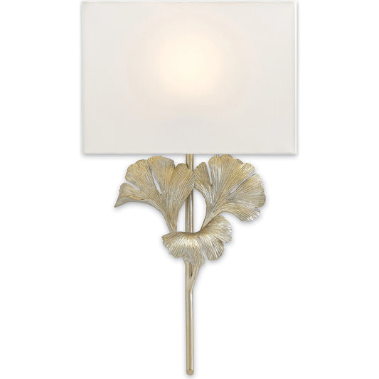 Gingko Wall Sconce by Currey and Company. Made from wrought iron in a traditional style.