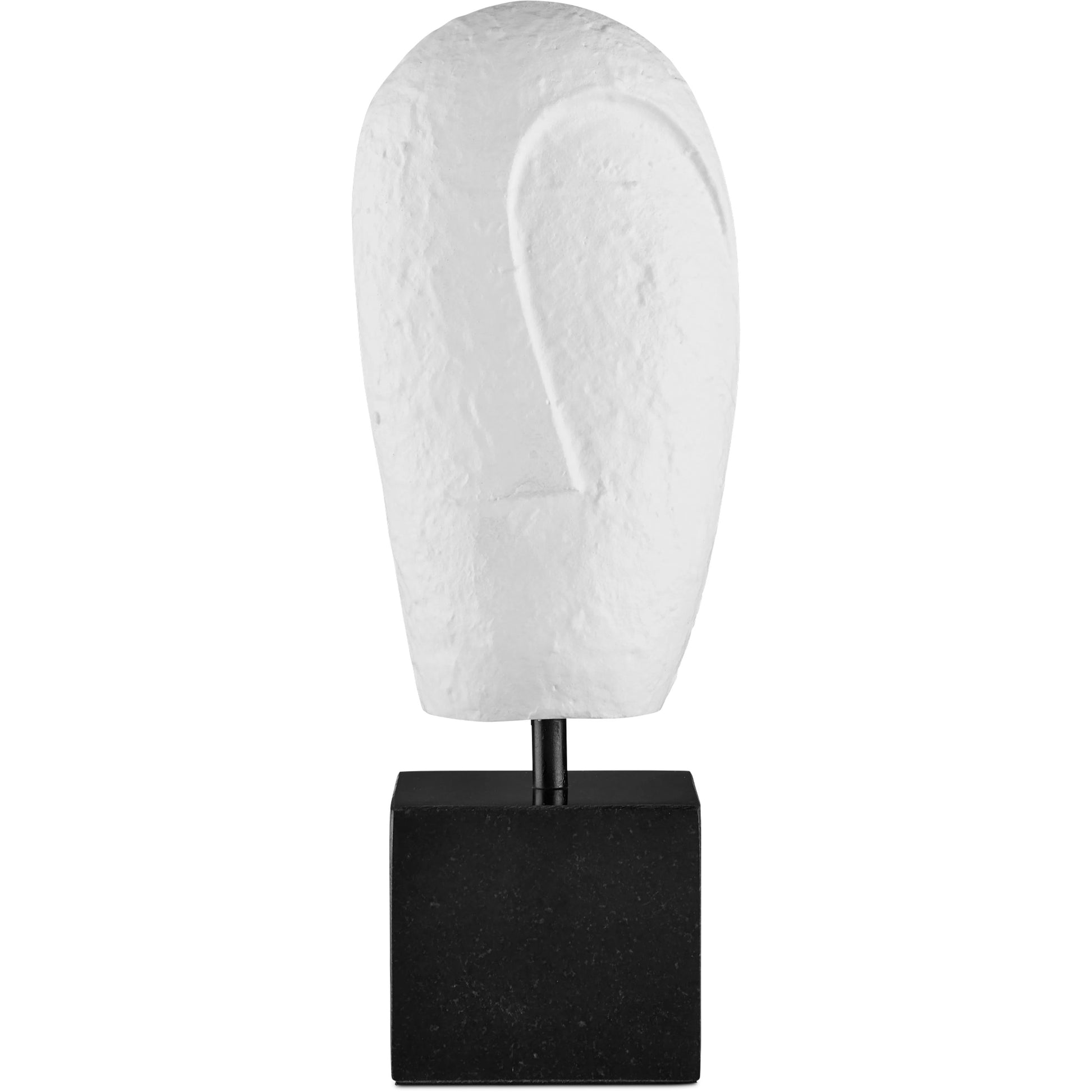 Colette Objet by Currey and Company in white, black. Made from cast aluminum, stone in a modern style.