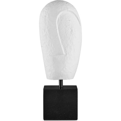 Colette Objet by Currey and Company in white, black. Made from cast aluminum, stone in a modern style.