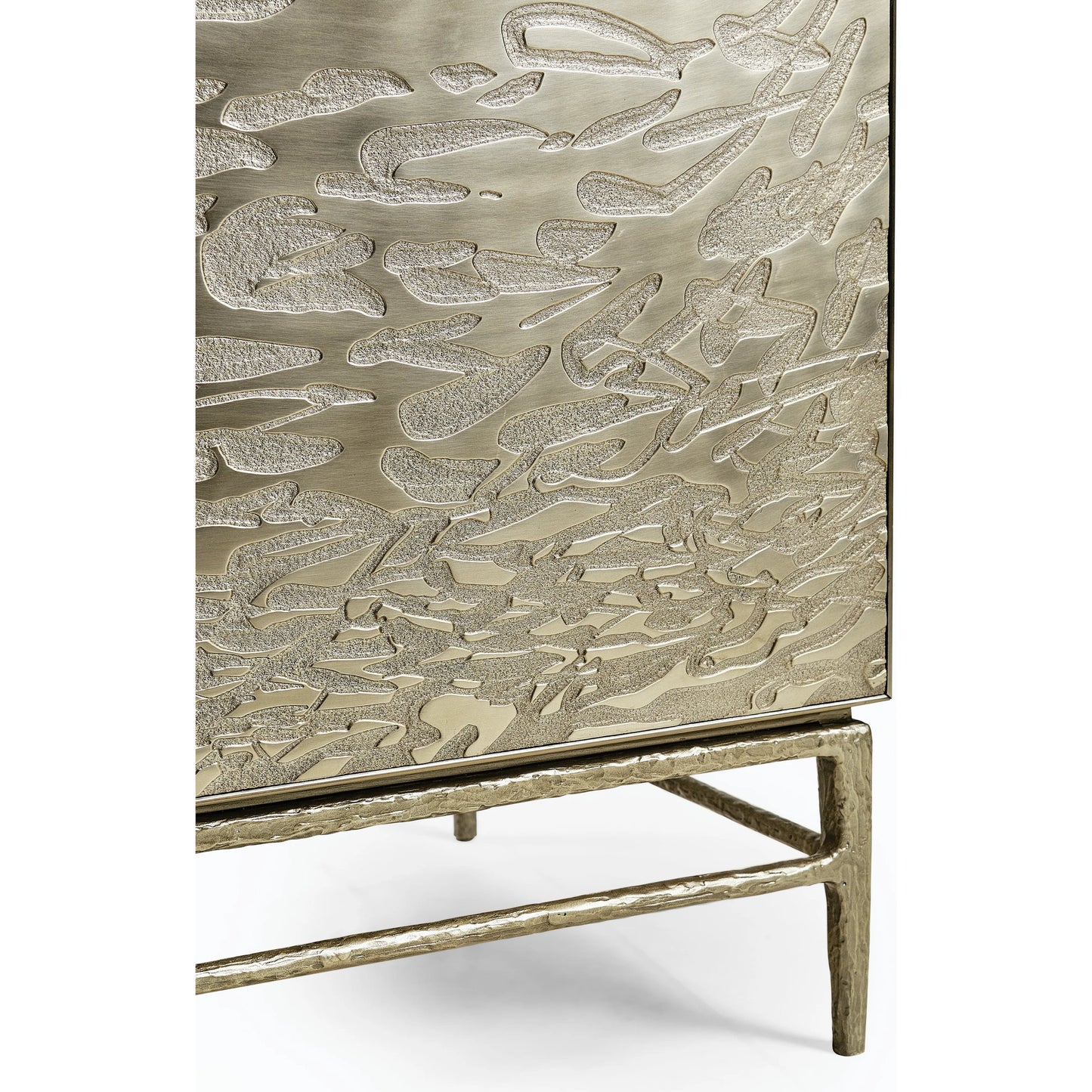 004 SI-2186264 | Closeup | Water Diel Acid Etched Door Chest by Jonathan Charles in bleached oak. Made from oak, cast metal in a modern style.