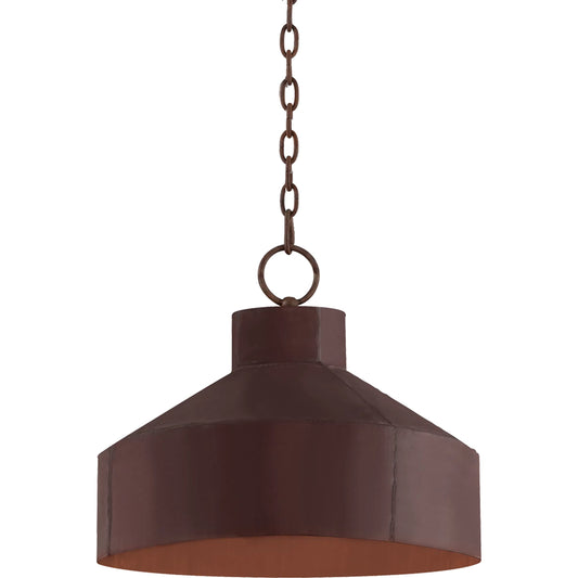 Rise & Shine Pendant by Troy in rust patina. Made from hand worked iron in a cottage & farmhouse style.