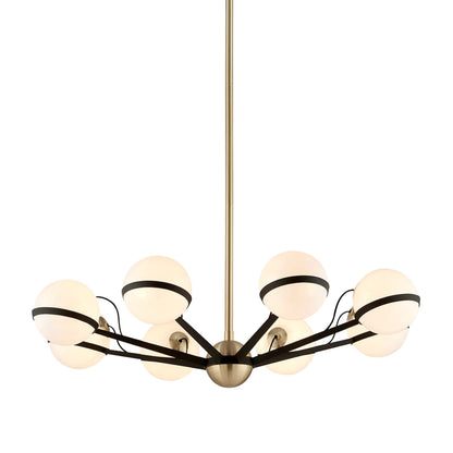 Ace 8-Light Chandelier by Troy. Made from hand worked iron in a modern style.